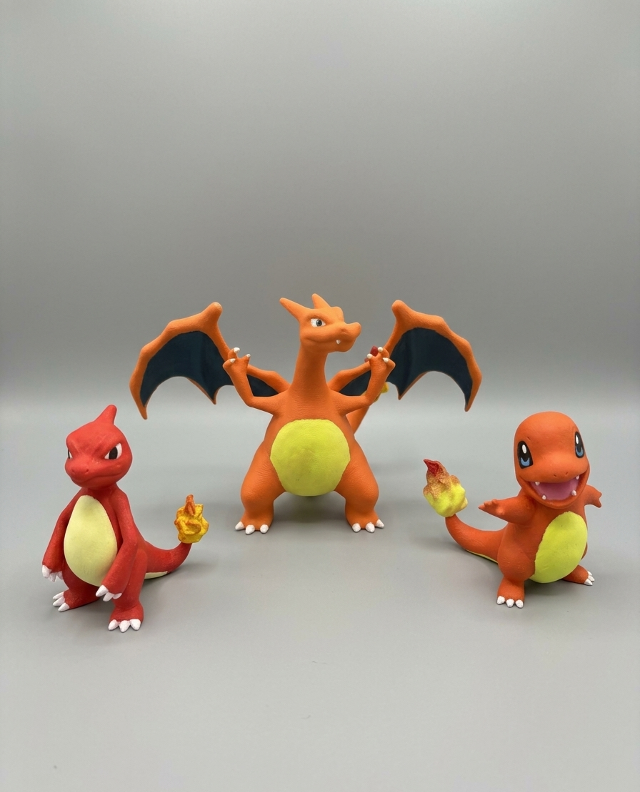 Charmander Charmeleon ve Charizard 3lü Pokemon Figür Seti