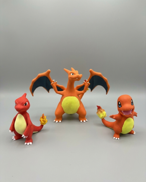 Charmander Charmeleon ve Charizard 3lü Pokemon Figür Seti